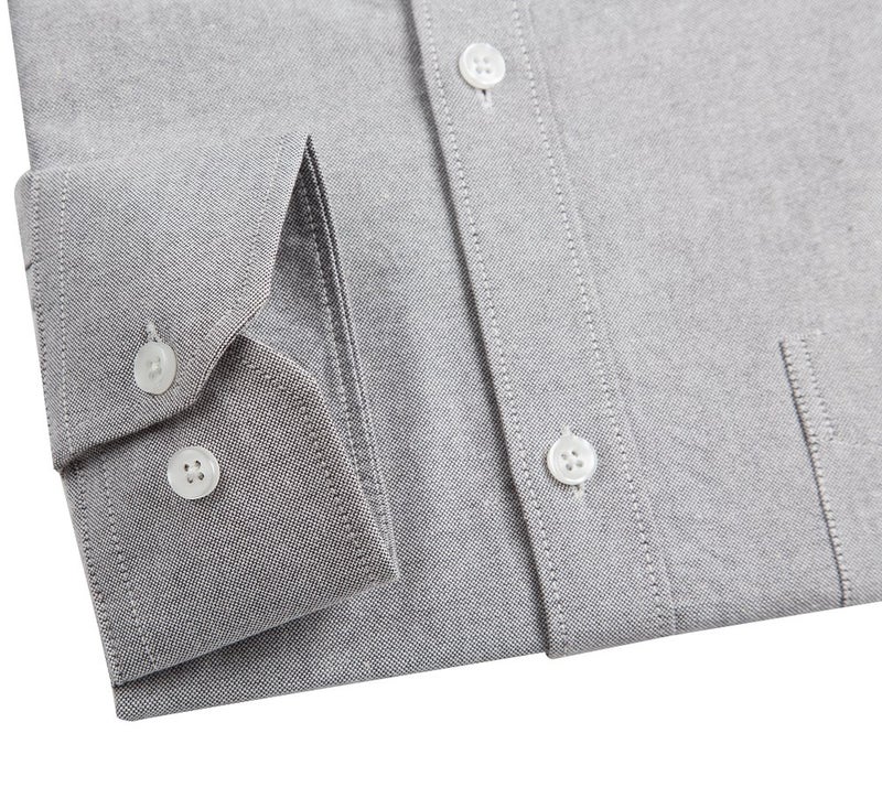 Double Pump Mens Button Down Shirts Cotton Long Sleeve Shirts Regular Fit (SL10A,XL) - Image 3